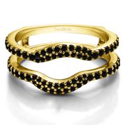 Pave Set Ring Guard Enhancer in Sterling Silver (0.67ctw)