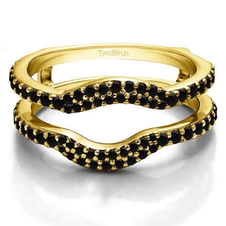 Pave Set Ring Guard Enhancer in Sterling Silver (0.67ctw)