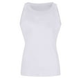 thumbnail image 4 of Blouses Women's Summer Fashion Casual Solid Color Round Neck Sleeveless Top Tight Tank Top Womens Tops Kagetolytai White M, 4 of 5