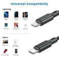 thumbnail image 3 of Cshidworld USB C to Lightning Cable [MFi Certified] 3Pack 6/6/10 FT Nylon Braided Charger Cable, Type C Charging Cord Compatible with iPhone 14/13/13 Pro Max/12/12 ProMax/11/XS/XR/X/8/iPad, 3 of 7