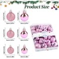 thumbnail image 3 of Pink Christmas Ornaments, Mini Christmas Tree Decorations, Pink Hanging Ball Ornaments for Tree Wreath Garland Holiday Decor, 3 of 6