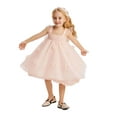 thumbnail image 6 of Douhoow 1-8 Years Princess Girls Tutu Dress Pink Butterfly Wings A-line Dress Sleeveless Mini Dress, 6 of 9