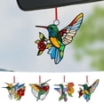 thumbnail image 1 of Sentmoon Party Decorations Hummingbird Stained Glass Window Pendant Hanging Sun Catcher One Day Shipping Colorful Bird Ornament Home Garden Decor Art Panel Gift Light Reflecting Decoration, 1 of 6