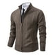 thumbnail image 3 of Chaqueta tipo cárdigan de punto de polar para hombre, suéter grueso de cuello alto y manga larga, 3 of 5