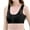Black, variant on Baywell Women's Front Closure Lace Wireless Back Support Posture Bra Plus Size White 3XL