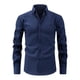 thumbnail image 1 of Blusa y camisa de manga larga con cuello vuelto para hombre, estilo casual, con botones, estampado playero, de poliéster., 1 of 5