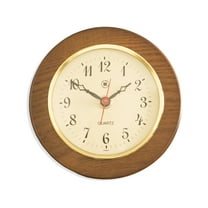 Quartz Clock on 5" Cherry Wood with Brass Bezel.