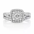 thumbnail image 4 of 3CT Round Cut Lab Created Diamond 14K White Gold Plated Engagement Ring Bridal Set For Her 925 Sterling Silver, 4 of 4