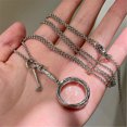 thumbnail image 6 of Stainless Steel Magnifyings Glass Key Necklace Adjustable Chain Suitable for Reading Small Print Stylish Jewelry Gift, 6 of 9