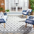 thumbnail image 2 of SAFAVIEH Courtyard Wasif Geometric Indoor/Outdoor Area Rug, Ivory/Black, 8' x 10', 2 of 10