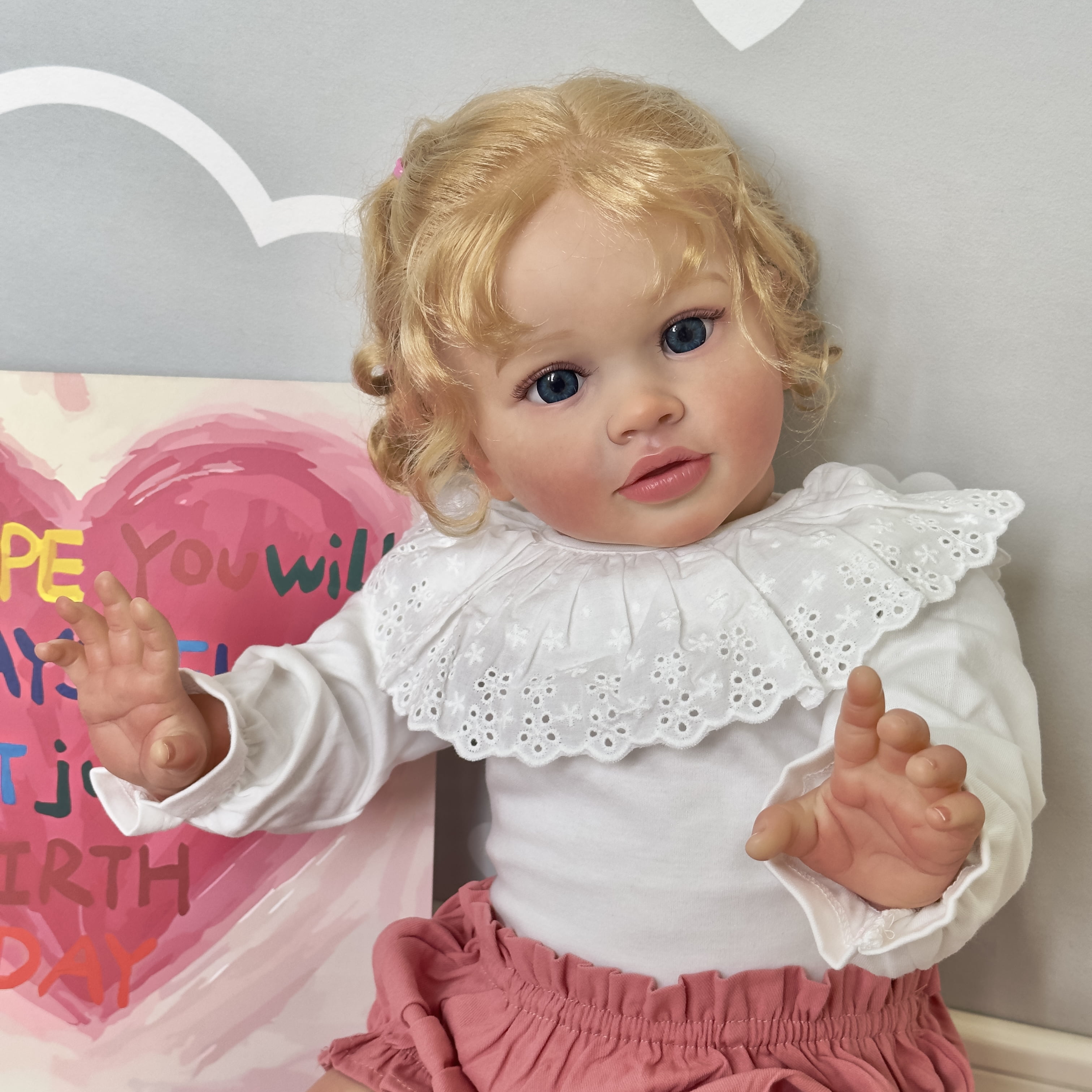 Realistic Reborn Baby Dolls 26 inch Adorable Lifelike Newborn Cloth Body Poseable Real Life Baby with Clothes and Feeding Toy For Seniors, Collectors and Kids 3+