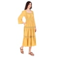 thumbnail image 3 of ThePirateDressing Women's Renaissance Medieval Tiered Dress with Bell Sleeves, 3 of 4