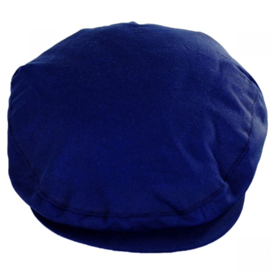 British Millerain Wax Cotton Ivy Cap - XL - Navy Blue