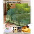 thumbnail image 4 of Abstract Green Sofa Couch Covers for Dogs,Washable Sofa Throw Cover Single Slipcovers for Armchair with Tassel,Contemporary Minimalist Painting Lattice Couch Protector Towel Blanket Medium 71x91, 4 of 8