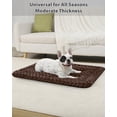 thumbnail image 3 of Alfombra de cama para perros Exsnugy, lavable, reversible, 75 x 45 cm, color marrón, 3 of 8