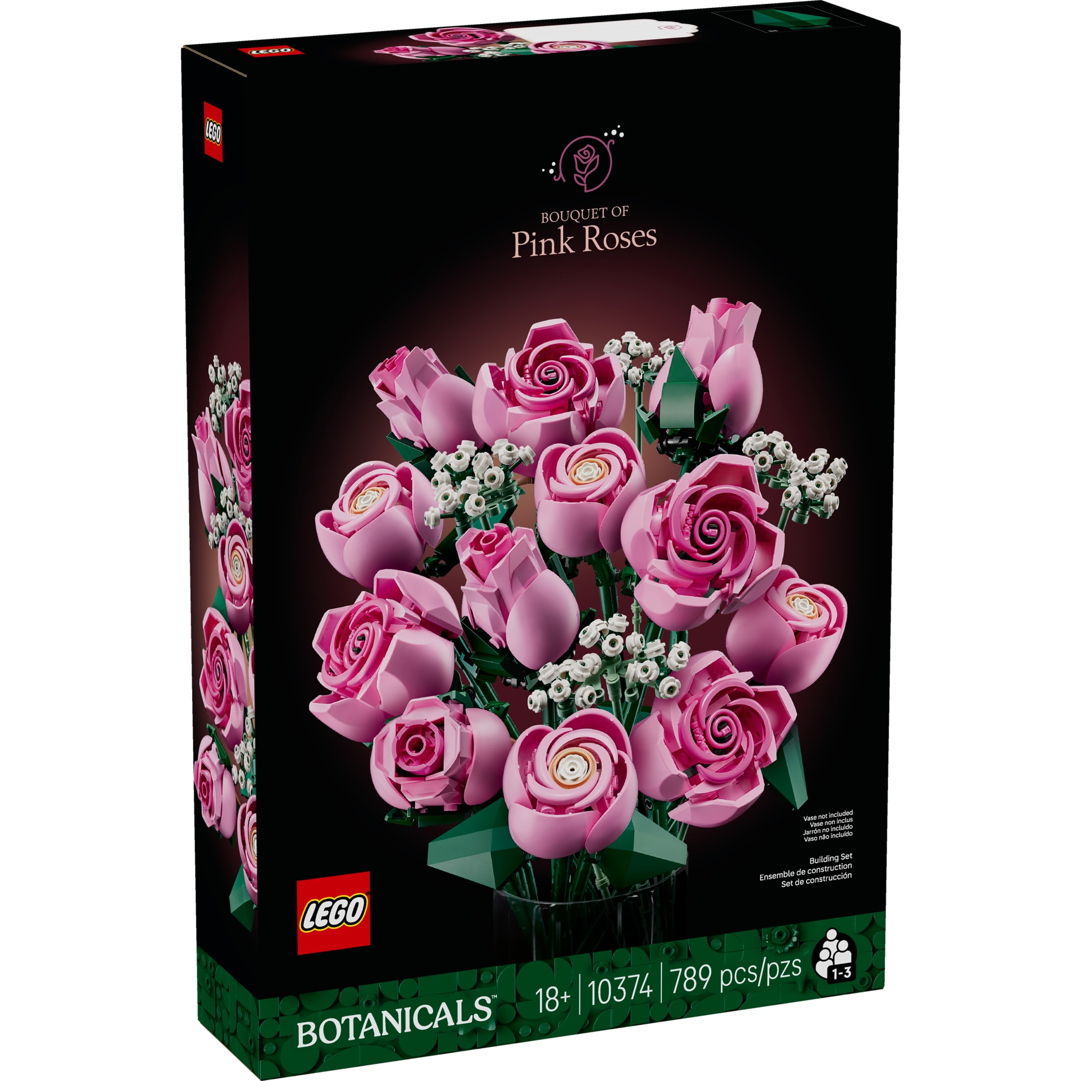LEGO Botanicals Ramo de Rosas Rosadas Flores Artificiales - Bloques de Construcción para Adultos Mayores de 18 Años - Regalo para Cumpleaños u Ocasiones Especiales - Flores para Decoración del Hogar, Oficina, Estante o Habitación - 10374 2
