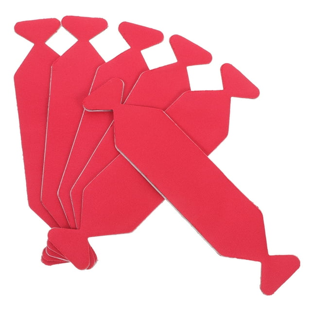 6Pcs Red Microfiber Flannel Squeegee Buffer Tapes for Car Windows Scratch Protection 12.6x3x0.2in