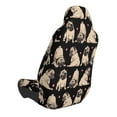 thumbnail image 2 of Wukai French Bulldog Full Set Car Seat Covers with Soft Padding Universal Auto Front Seats Protector and Cushion Mat, 2 of 5