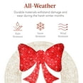 thumbnail image 5 of Best Choice Products 48in Pre-Lit Outdoor Christmas Wreath, LED Metal Holiday Decor w/ 140 Lights, Bow - White/Red, 5 of 7