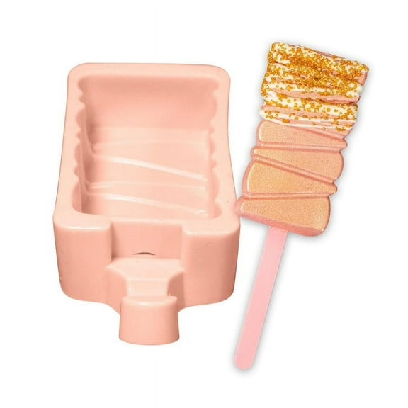 Bakell - Drizzle Square Shaped Cakesicle Silicone Mold (1x Well) For Ice Cream and Desserts!