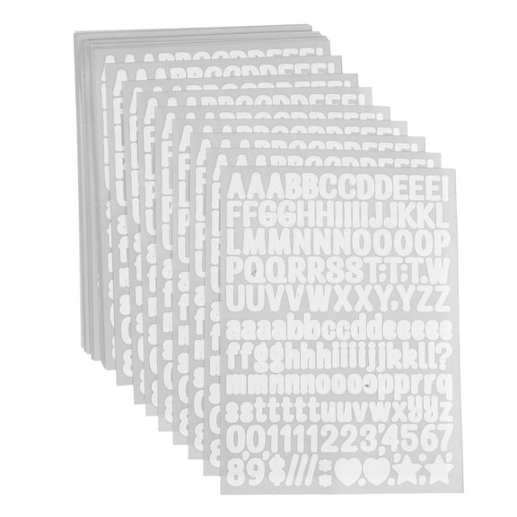 ELAYARD White Alphabet Fabric Stickers Strong Adhesion Washable Peel and Stick Letter Patches for Crafts