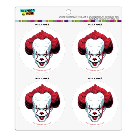 IT Pennywise Come Home Refrigerator Fridge Locker Vinyl Circle Magnet Set