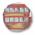 thumbnail image 1 of Cartoon Doubledecker Britain Country Round Throw Pillow Home Decoration Cushion, 1 of 3