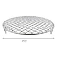 thumbnail image 1 of Mosiee Grille de Barbecue Ronde 27Cm en Acier Inoxydable avec Filet, Charbon Électrique, Gaz, Extérieur, 1 of 9