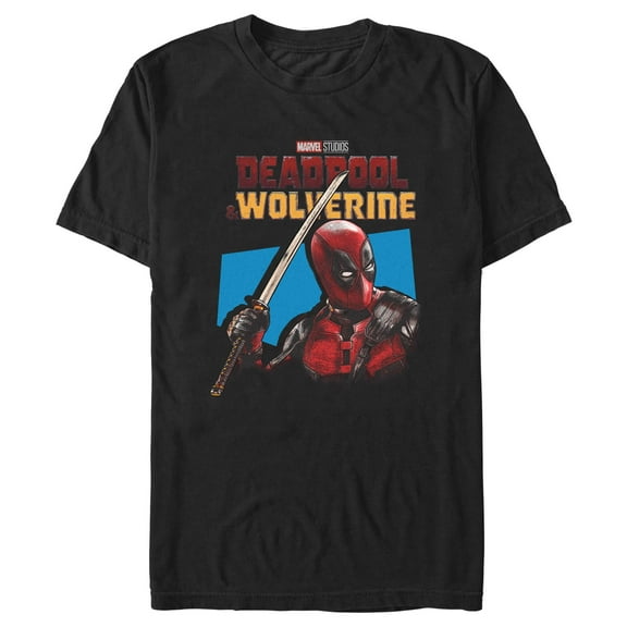 Men's Marvel: Deadpool & Wolverine Logo Pose Graphic T-Shirt