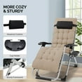 thumbnail image 2 of Ktaxon Recliner Chair, Zero Gravity Chair with Black Cushion, Lounge Chair Outdoor&Indoor, Patio Chairs, Khaki, 2 of 7