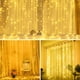 thumbnail image 3 of Cortina de luces LED de cobre con control remoto por USB, 8 modos, 3 x 3 m, 300 LED, luces navideñas para exteriores, luces decorativas, 3 of 6