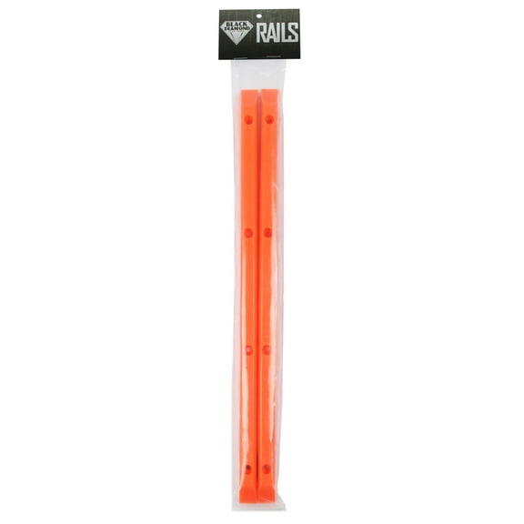 Neon Orange Skateboard Rails Old School Plastic with Mounting Screws by Black Diamond