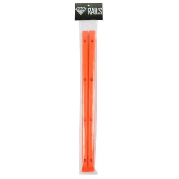 Neon Orange Skateboard Rails Old School Plastic with Mounting Screws by Black Diamond