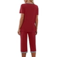 thumbnail image 5 of gakvbuo Jumpsuits For Women Summmer Dressy Wedding Women Sleeveless Seamless Ribbed Crop Tank High Waist Shorts Yoga Outfits Sets, 5 of 8