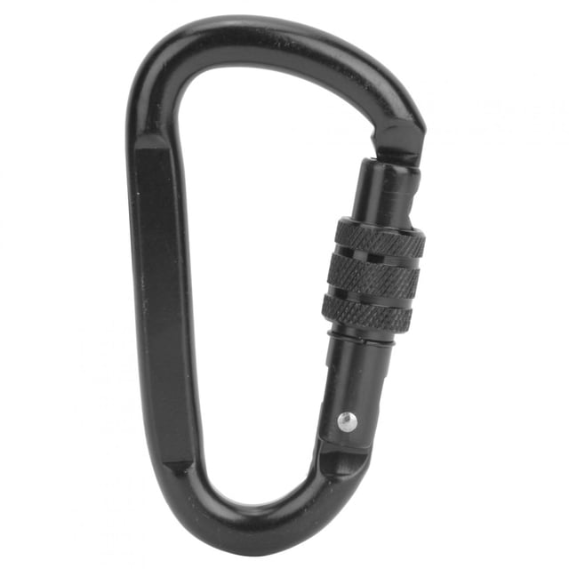 Mosquetón de alpinismo tipo D para exteriores de acero al carbono 30KN, hebilla de seguridad con bloqueo principal para escalada en roca YUNYI BRAND Deportes