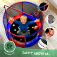 thumbnail image 2 of Trampoline for Kids, 60" Toddler Mini Trampoline with Enclosure Net, Basketball Hoop, 2 of 7