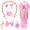 Pink, variant on Bling Tumbler Accessories Kit for Stanley 20/30/40 oz Tumblers, Sparkly Pink Bow Decor Set with Straw Topper, Handle Strap, Cup Boot & Chain Charms