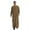Coffee, variant on Bcfgryg Male Solid Color Long Sleeve Robe Arabic Clothes Middle Skirt Robe Big and Tall Shirts Brown XXXL
