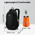 thumbnail image 3 of WATERFLY Unisex 30L Small 600D Durable Hiking Travel Nylon Backpacks Daypack,Black, 3 of 7