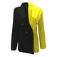 thumbnail image 4 of Gibobby Vestidos de sueter para mujer Falda de traje de cárdigan con cuello en V de negocios con patchwork de bloques de color para mujer(Negro,M), 4 of 5