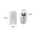 thumbnail image 3 of Unique Bargains 50 Pcs Plastic 5x9mm Push button Tactile Switch Caps Cover Keycaps Grey for 6x6x7.3mm Tact Switch, 3 of 3