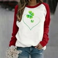 thumbnail image 2 of Besolor St Patricks Day Sweatshirt Women Color Block Long Sleeve Shamrock St. Patricks Shirts Tees Holiday Party Pullover Tops, 2 of 4