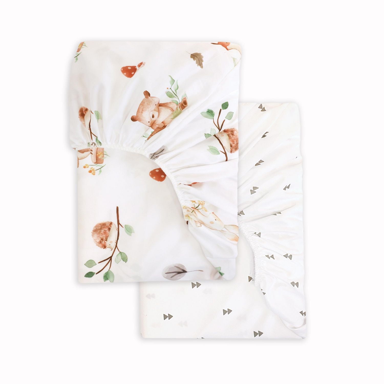 2-Pack Fitted Crib Sheets, Woodland