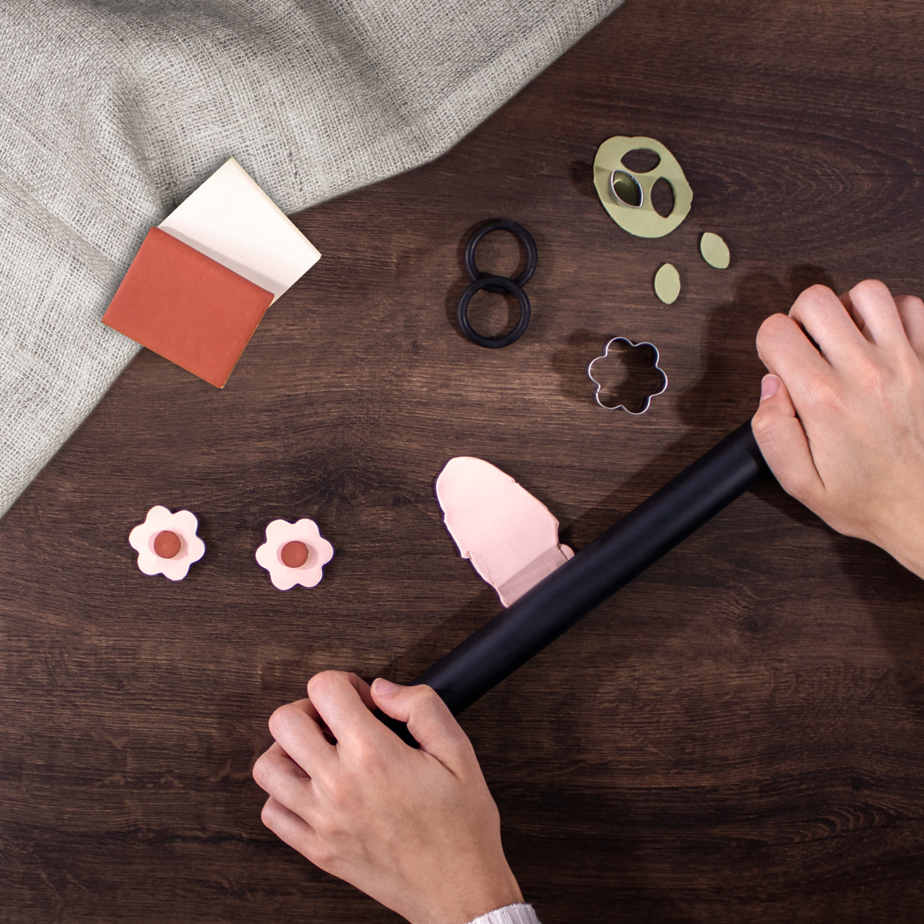 DAS® Clay Modelling Tool, Black, Rolling Pin with 3 Diameters, 1 Each