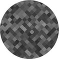 thumbnail image 1 of Ahgly Company Machine Washable Indoor Round Transitional Dark Gray Black Area Rugs, 5' Round, 1 of 7