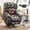 Grey（Dual Motor）, variant on SOCIALCOMFY Stainless Steel Office Power Remotes 1 x Dual Motor Large Power Lift Recliner Chair, Brown