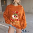 thumbnail image 1 of Chandail en Molleton de Noël pour Femmes 2023 Mode Manches Longues Col Rond Imprimé de Noël Hauts Amples Blouse Chandails en Molleton en Solde, 1 of 5