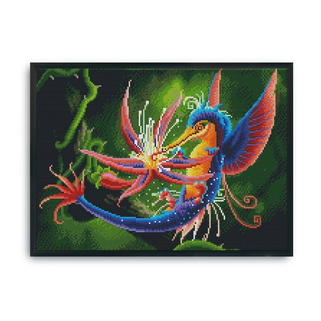 Cuadros Decorativos Bordado de punto de cruz Dragón DIY Impreso Animal Costura 11CT (JL379) Likrtyny embutido en tela