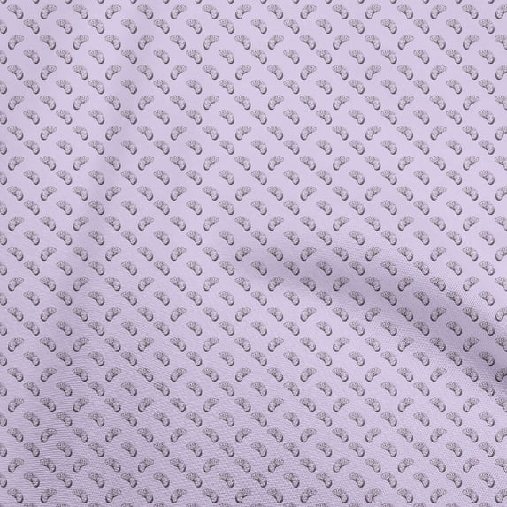oneOone Georgette Viscose Pastel Purple Fabric Orange Sewing Craft Projects Fabric Prints By Yard 42 Inch Wide