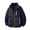 Navy, variant on Men's Detachable Hood Work Jacket with Multiple Zipper Pockets and Thickened Construction